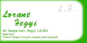 lorant hegyi business card